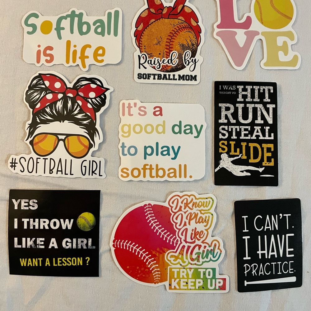 Girls Softball Stickers